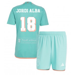 Inter Miami Jordi Alba #18 Dětské Alternativní dres komplet 2024-25 Krátký Rukáv (+ trenýrky)